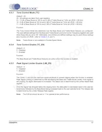 CS44L11-CZZ Datasheet Page 17