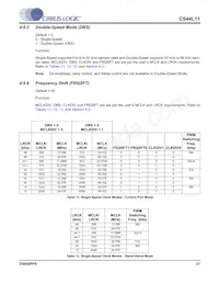 CS44L11-CZZ Datasheet Pagina 21