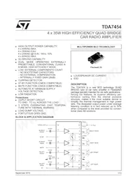 E-TDA7454 Datasheet Cover