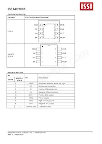 IS31AP2005-SLS2-TR Datasheet Pagina 3