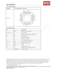 IS31AP2031-QFLS2-TR Datasheet Page 3