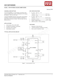 IS31AP4066D-QFLS2-TR Datenblatt Cover