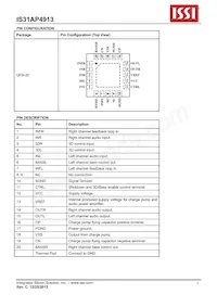 IS31AP4913-QFLS2-TR Datasheet Page 2