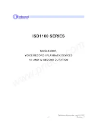 ISD1112SR 데이터 시트 표지