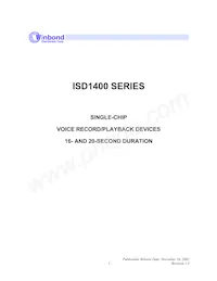 ISD1420PYI Datenblatt Cover
