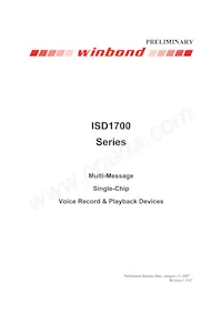 ISD1790SY01 Datasheet Cover
