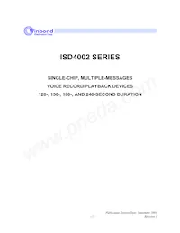 ISD4002-120EIR Datasheet Cover