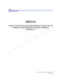 ISD5116SYR數據表 封面