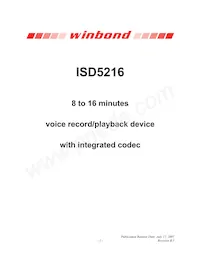 ISD5216SYI Datenblatt Cover