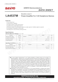 LA4537M-TE-L-E Datasheet Cover