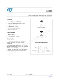 LM833D Datasheet Cover