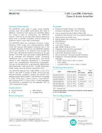 MAX9700CEBC+ Datasheet Cover