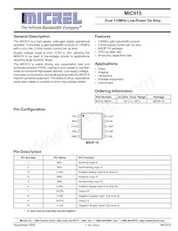 MIC915BMM-TR Datasheet Cover