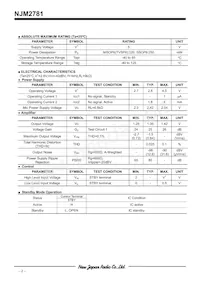 NJM2781V-TE1 Datasheet Page 2