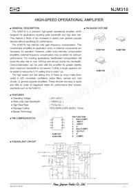 NJM318D Datasheet Cover