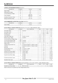 NJM5534D Datasheet Page 2