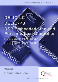 PEB 20571 F V3.1 Datenblatt Cover