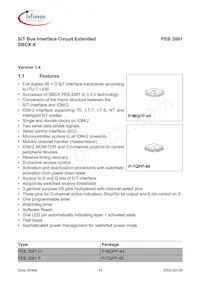 PEB 3081 H V1.4 Datenblatt Seite 14