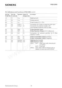 PEB2086H-V14TR Datasheet Page 15