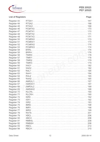 PEF 20525 F V1.3 Datenblatt Seite 12