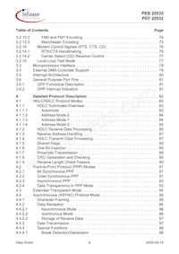 PEF 20532 F V1.3數據表 頁面 6