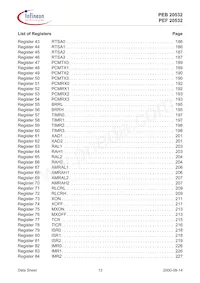 PEF 20532 F V1.3 Datenblatt Seite 13