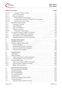 PEF 20542 F V1.3 Datenblatt Seite 7