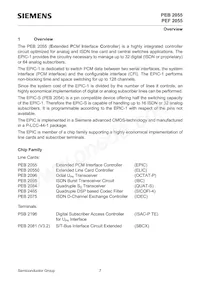 PEF 2055 N V2.1 Datasheet Pagina 7