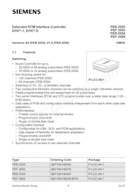 PEF 2055 N V2.1 Datasheet Page 8