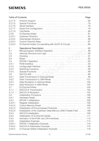 PEF 20550 H V2.1 Datasheet Page 5