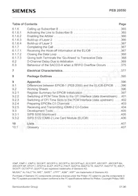 PEF 20550 H V2.1 Datasheet Pagina 10