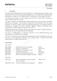 PEF 20550 H V2.1 Datenblatt Seite 11