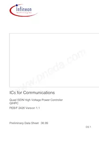 PEF 2426 H V1.1 GD Datasheet Cover