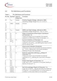 PEF 2426 H V1.1 GD Datasheet Page 12