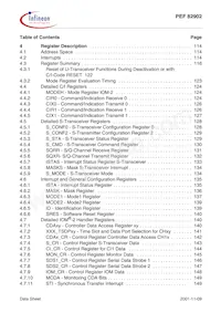 PEF 82902 F V1.1數據表 頁面 7