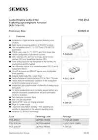 PSB2163T-V31TR Datasheet Page 12
