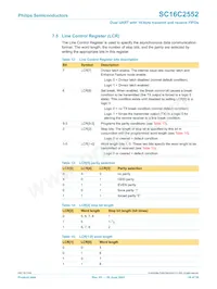 SC16C2552IA44 Datasheet Pagina 18