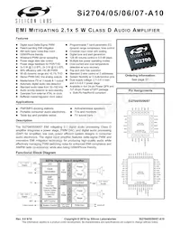SI2707-A10-GM Datenblatt Cover
