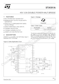 STA501A13TR Datasheet Copertura