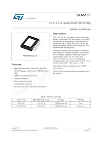 STA510F Datasheet Cover