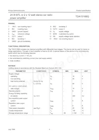 TDA1516BQ/N2 Datasheet Pagina 4