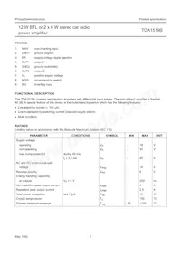TDA1519B/N2 Datasheet Page 4