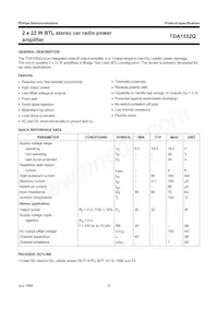 TDA1552Q/N4 Datasheet Page 2