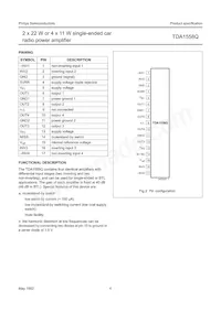 TDA1558Q/N1 Datasheet Page 4