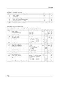TDA2040H Datasheet Page 3