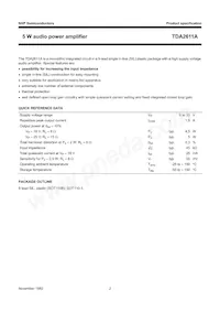 TDA2611A/N5 Datasheet Page 2