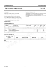 TDA2614/N1 Datasheet Page 2