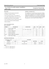 TDA2616/N1 Datasheet Pagina 2
