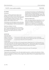 TDA7052/N2 Datasheet Page 8