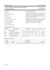 TDA7056AT/N2 Datasheet Pagina 2